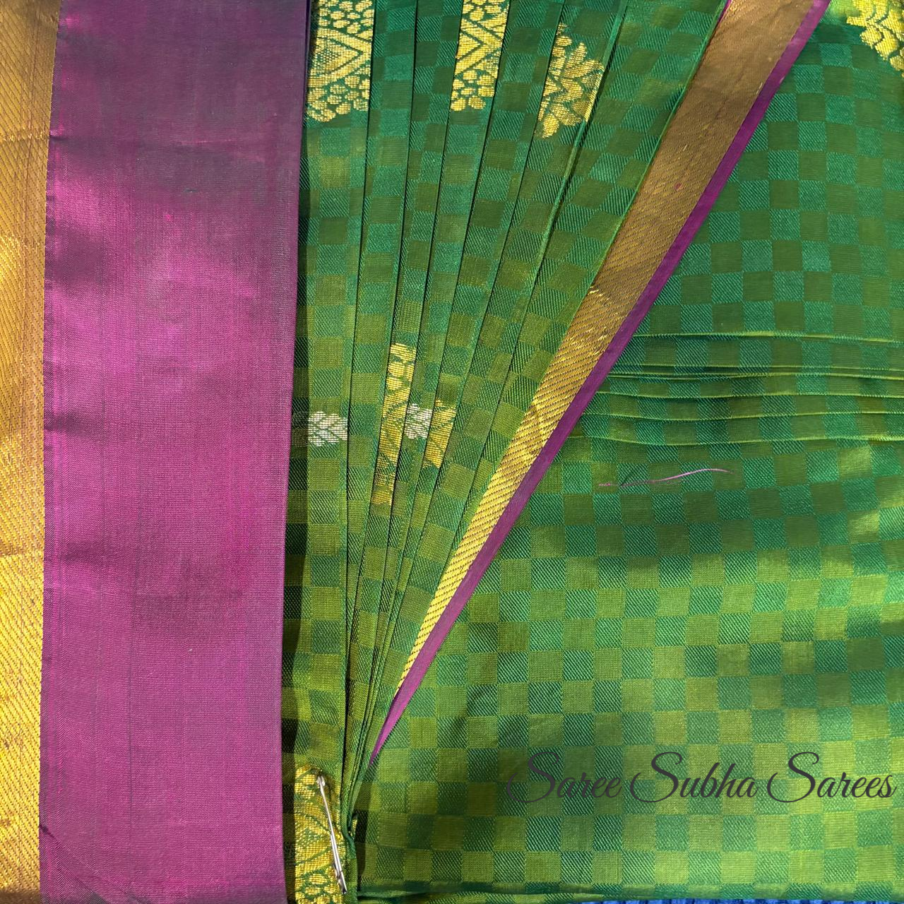 Pre-pleated saree